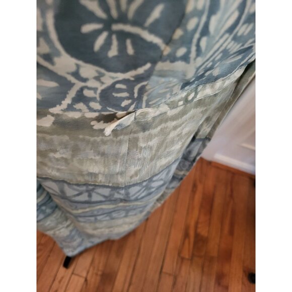 Vintage 90s Seafoam/Aqua Print 2 Piece Dress  Set 14P Coastal Grungefairy Artsy - Picture 8 of 10